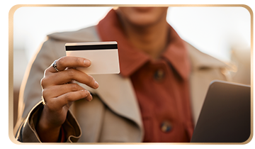 Borrower using a credit card